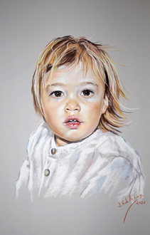 pastel sobre papel Pastelmat, 55 x 70 cm.